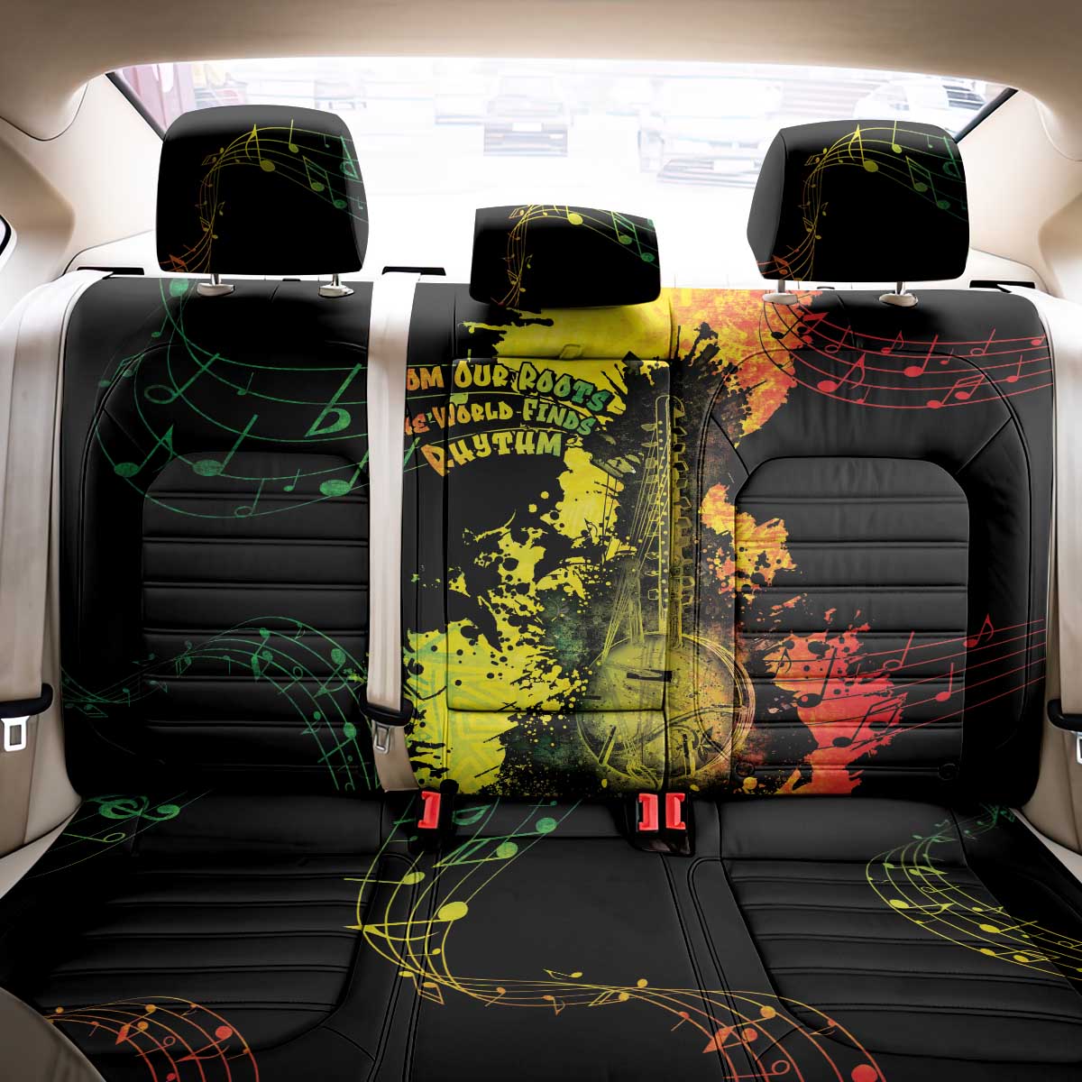 Afro Music Pride Back Car Seat Cover From Our Roots The World Finds Rhythm - Wonder Print Shop