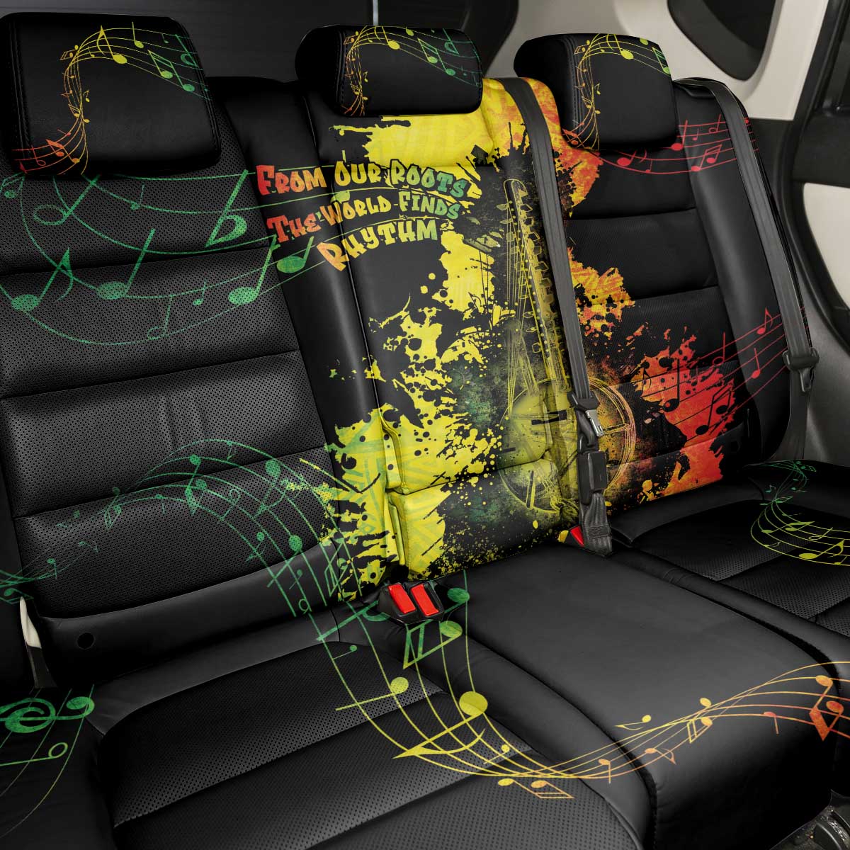 Afro Music Pride Back Car Seat Cover From Our Roots The World Finds Rhythm - Wonder Print Shop