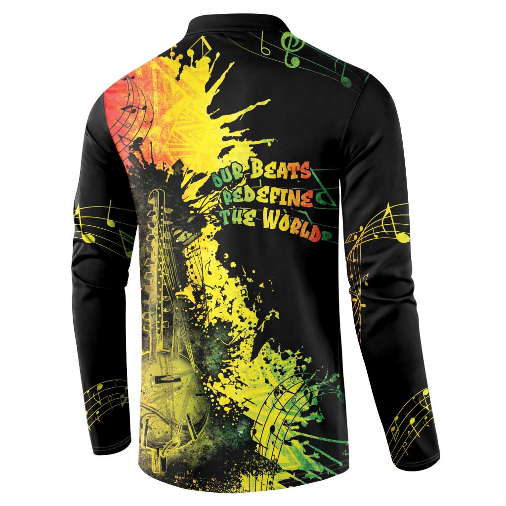 Afro Music Pride Button Sweatshirt From Our Roots The World Finds Rhythm - Wonder Print Shop