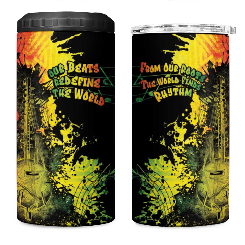 Afro Music Pride 4 in 1 Can Cooler Tumbler From Our Roots The World Finds Rhythm - Wonder Print Shop