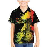 Afro Music Pride Family Matching Mermaid Dress and Hawaiian Shirt From Our Roots The World Finds Rhythm - Wonder Print Shop