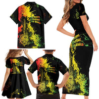 Afro Music Pride Family Matching Short Sleeve Bodycon Dress and Hawaiian Shirt From Our Roots The World Finds Rhythm - Wonder Print Shop
