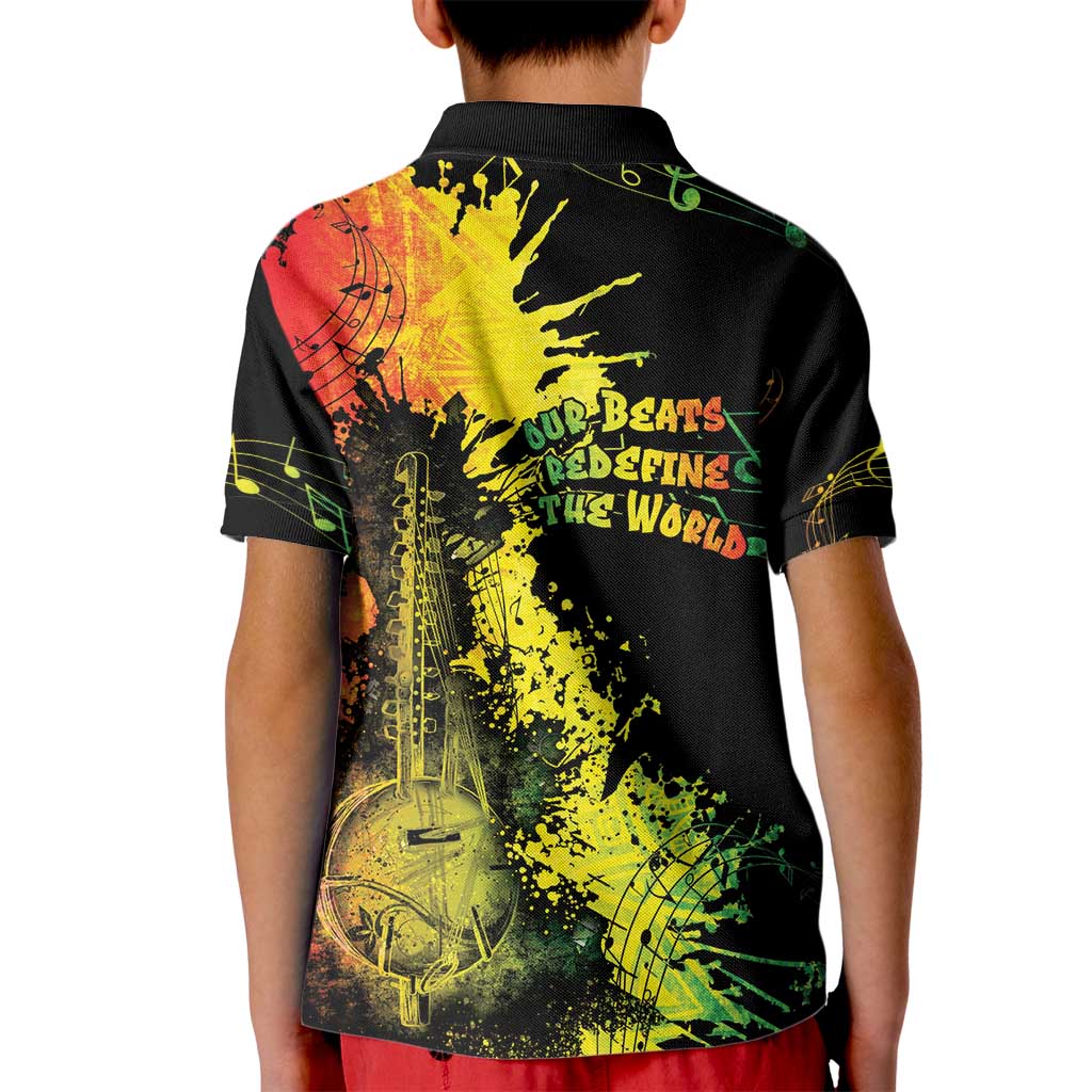 Afro Music Pride Kid Polo Shirt From Our Roots The World Finds Rhythm - Wonder Print Shop
