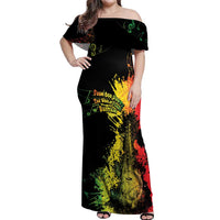 Afro Music Pride Off Shoulder Maxi Dress From Our Roots The World Finds Rhythm - Wonder Print Shop