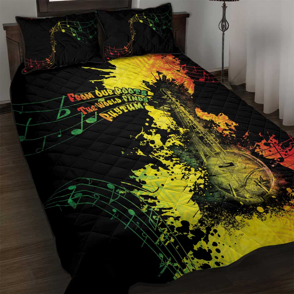 Afro Music Pride Quilt Bed Set From Our Roots The World Finds Rhythm - Wonder Print Shop
