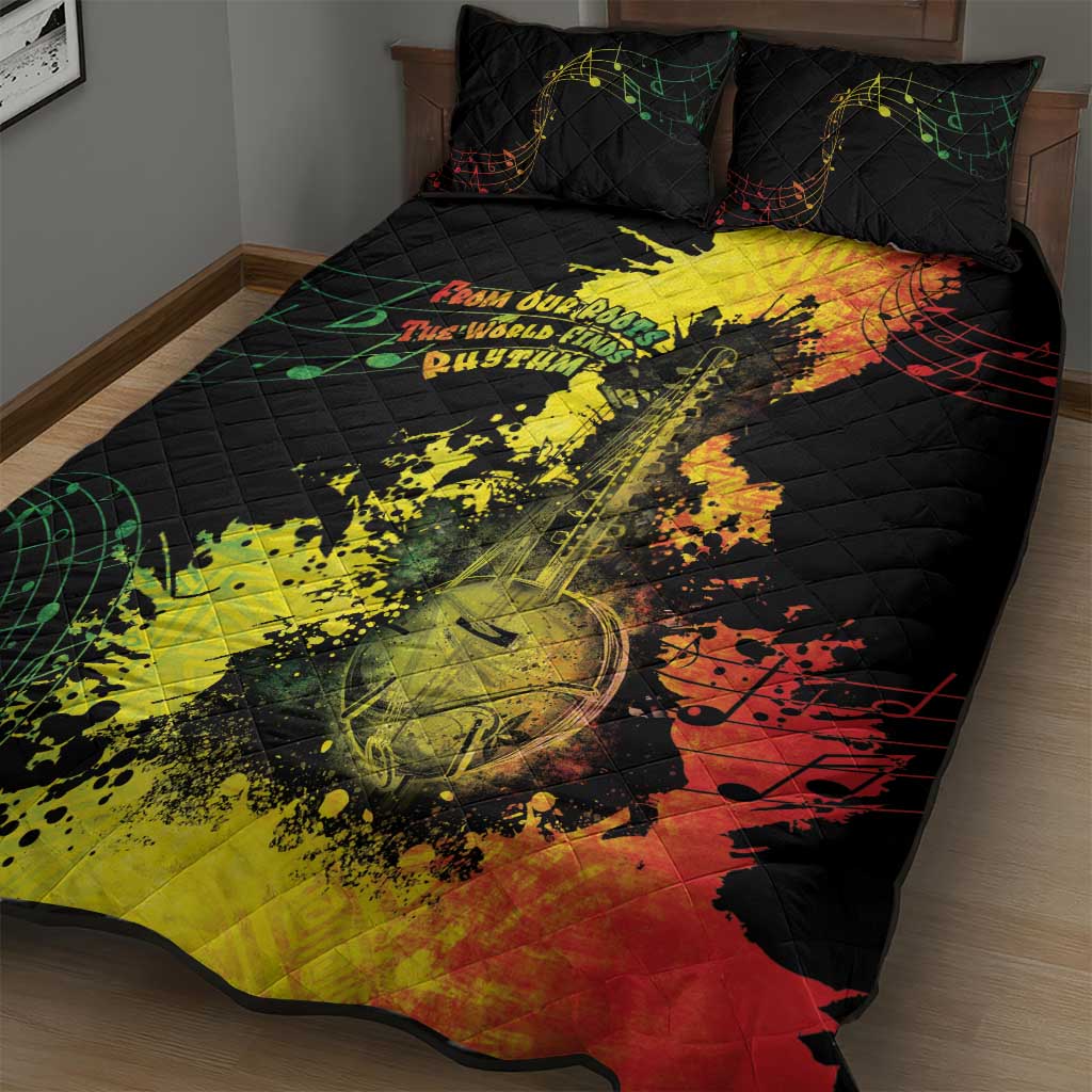 Afro Music Pride Quilt Bed Set From Our Roots The World Finds Rhythm - Wonder Print Shop