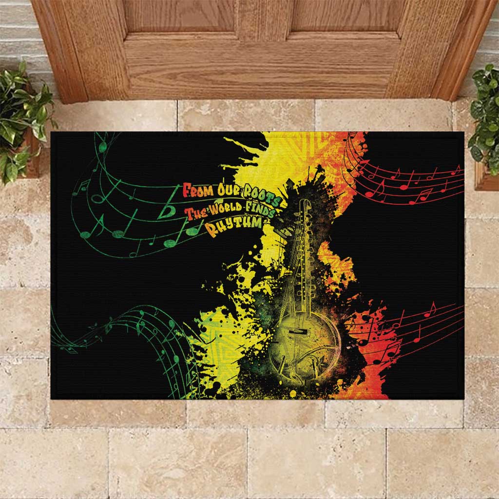 Afro Music Pride Rubber Doormat From Our Roots The World Finds Rhythm - Wonder Print Shop