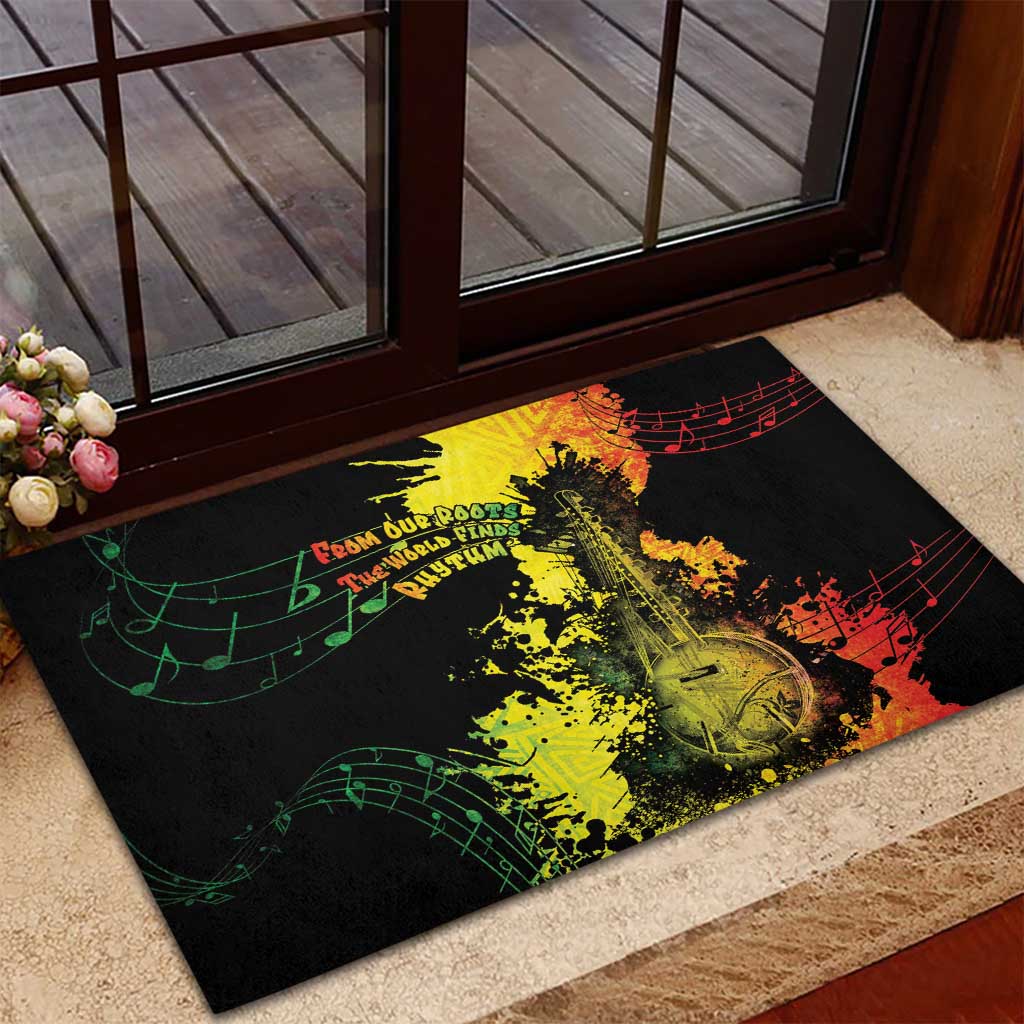 Afro Music Pride Rubber Doormat From Our Roots The World Finds Rhythm - Wonder Print Shop