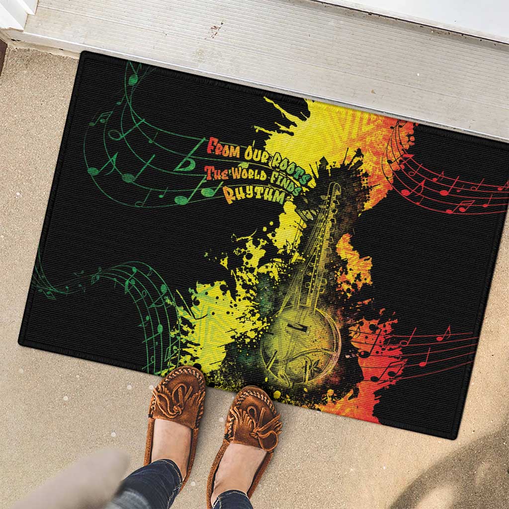 Afro Music Pride Rubber Doormat From Our Roots The World Finds Rhythm - Wonder Print Shop