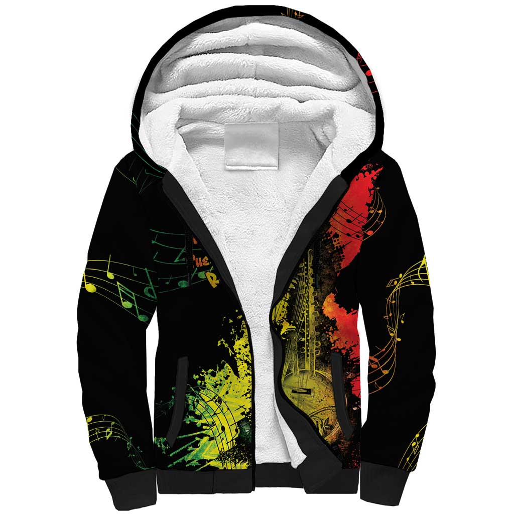 Afro Music Pride Sherpa Hoodie From Our Roots The World Finds Rhythm - Wonder Print Shop