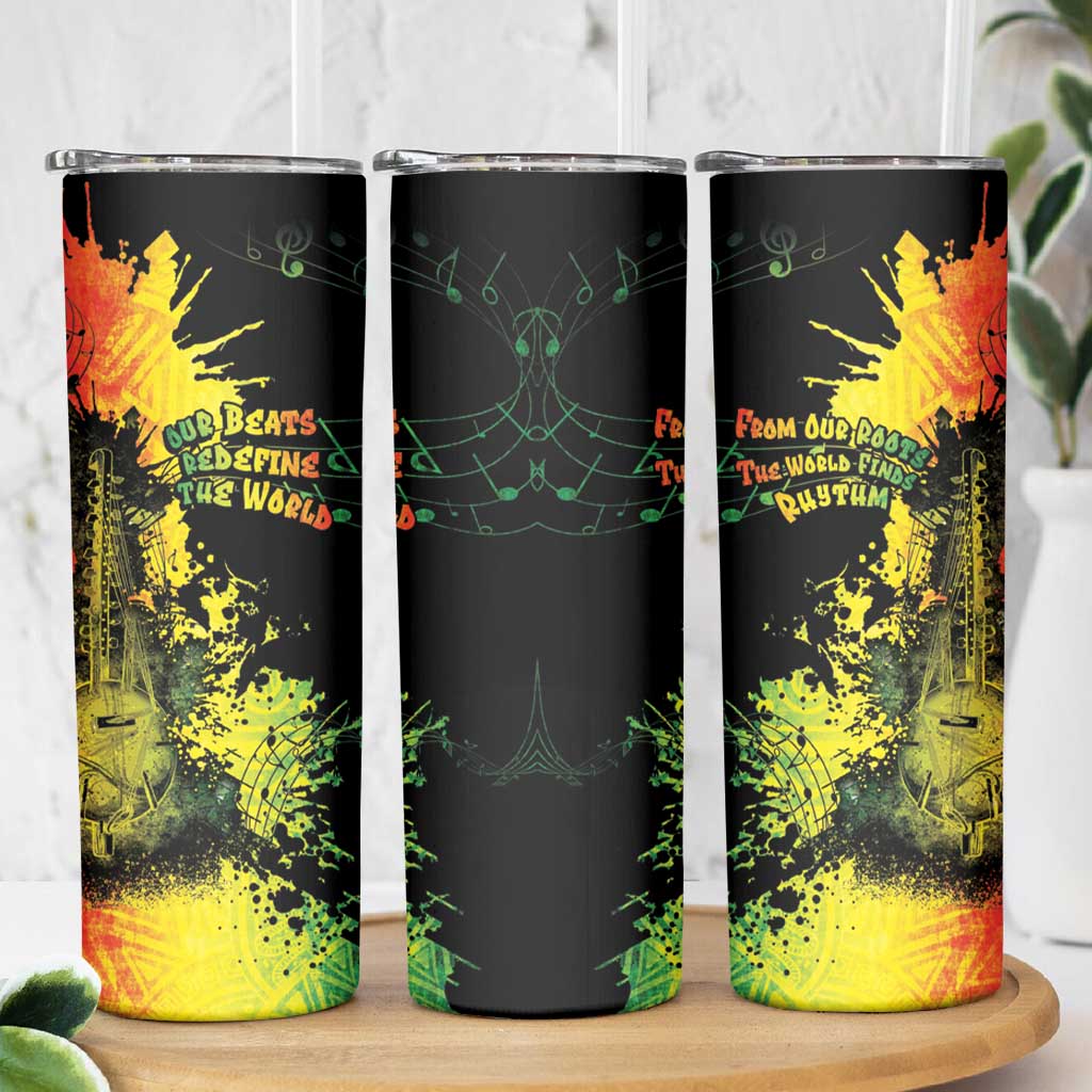 Afro Music Pride Skinny Tumbler From Our Roots The World Finds Rhythm - Wonder Print Shop