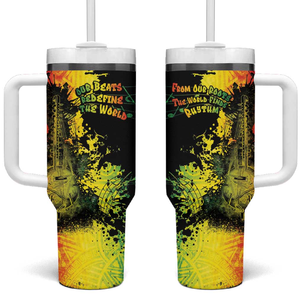 Afro Music Pride Tumbler With Handle From Our Roots The World Finds Rhythm - Wonder Print Shop