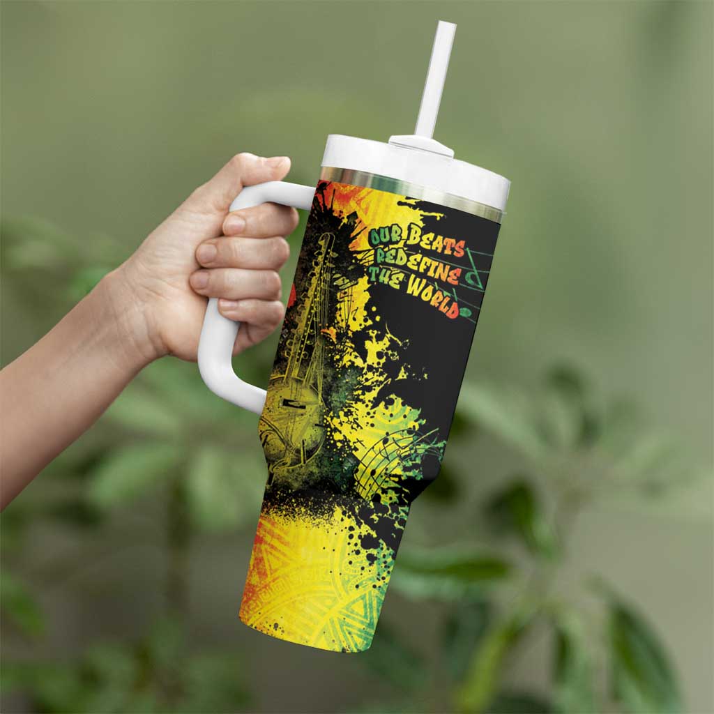 Afro Music Pride Tumbler With Handle From Our Roots The World Finds Rhythm - Wonder Print Shop