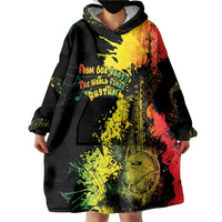 Afro Music Pride Wearable Blanket Hoodie From Our Roots The World Finds Rhythm - Wonder Print Shop
