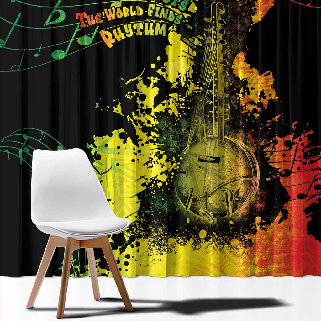Afro Music Pride Window Curtain From Our Roots The World Finds Rhythm - Wonder Print Shop