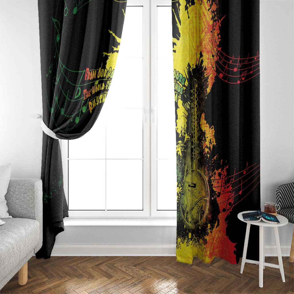 Afro Music Pride Window Curtain From Our Roots The World Finds Rhythm - Wonder Print Shop