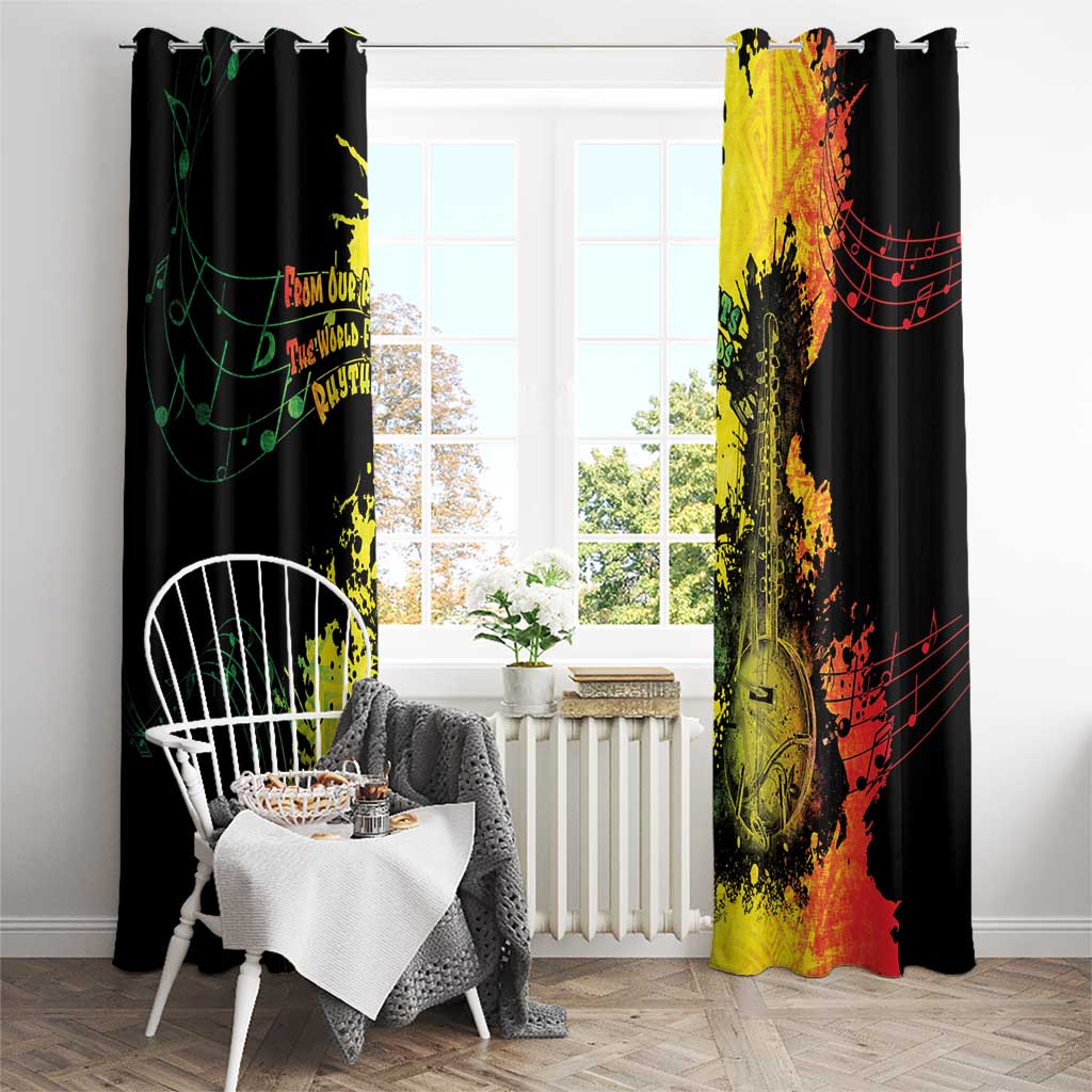 Afro Music Pride Window Curtain From Our Roots The World Finds Rhythm - Wonder Print Shop