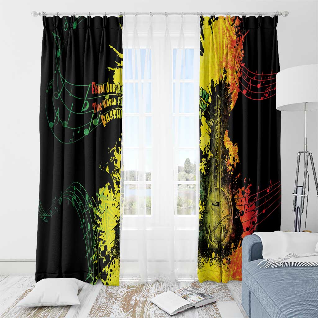 Afro Music Pride Window Curtain From Our Roots The World Finds Rhythm - Wonder Print Shop