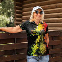 Afro Music Pride Women Polo Shirt From Our Roots The World Finds Rhythm - Wonder Print Shop