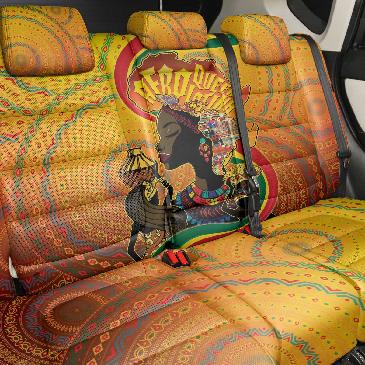 Afro Latina Queen Back Car Seat Cover The Beauty Of Black Women - Wonder Print Shop