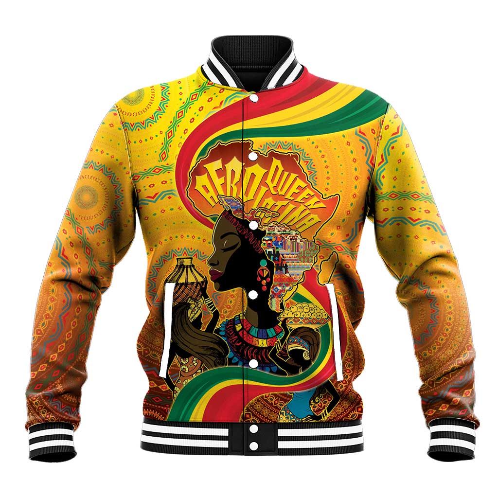 Afro Latina Queen Baseball Jacket The Beauty Of Black Women - Wonder Print Shop