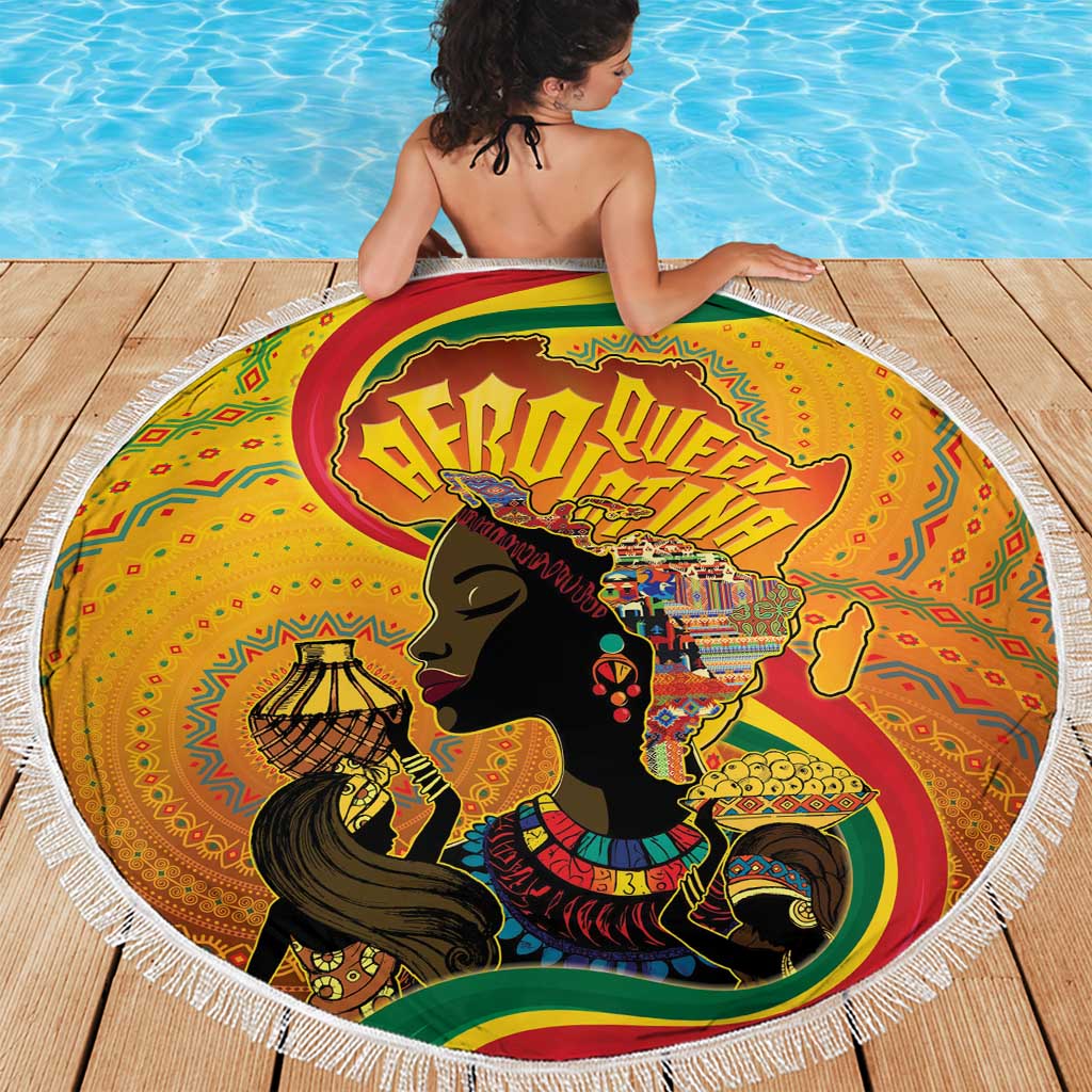 Afro Latina Queen Beach Blanket The Beauty Of Black Women - Wonder Print Shop
