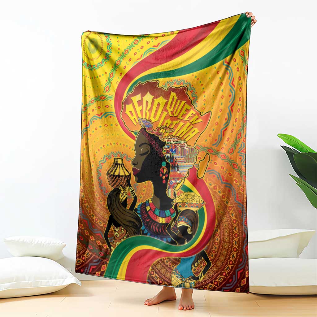 Afro Latina Queen Blanket The Beauty Of Black Women - Wonder Print Shop