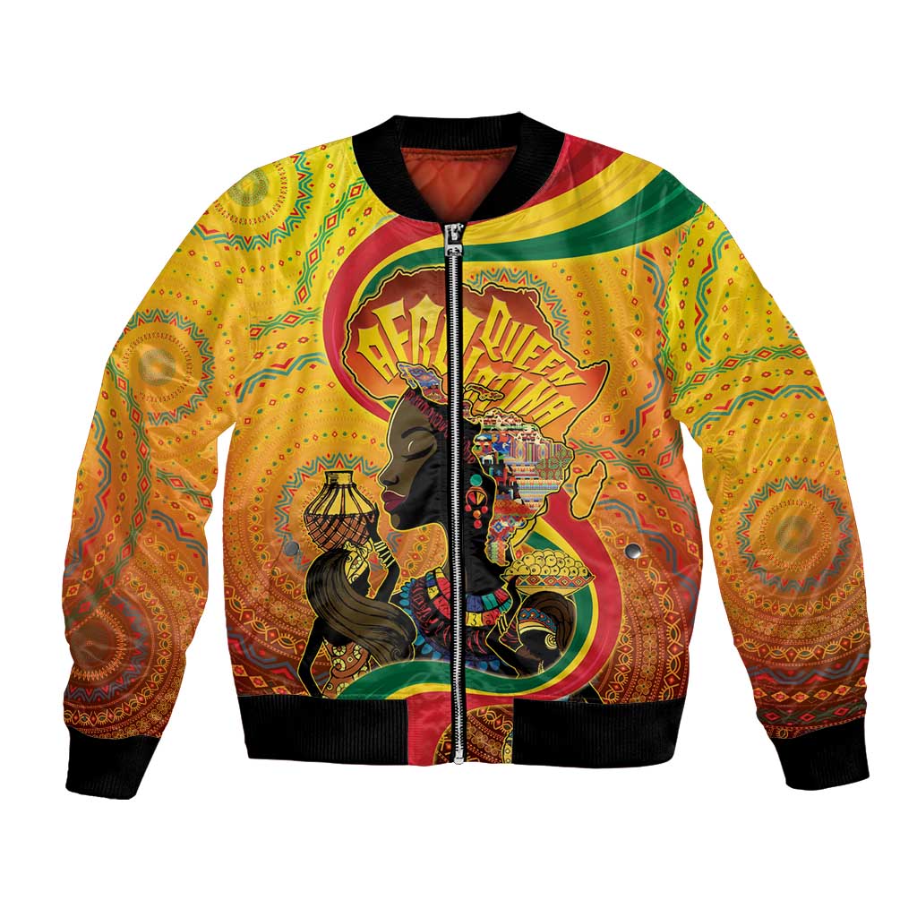 Afro Latina Queen Bomber Jacket The Beauty Of Black Women - Wonder Print Shop