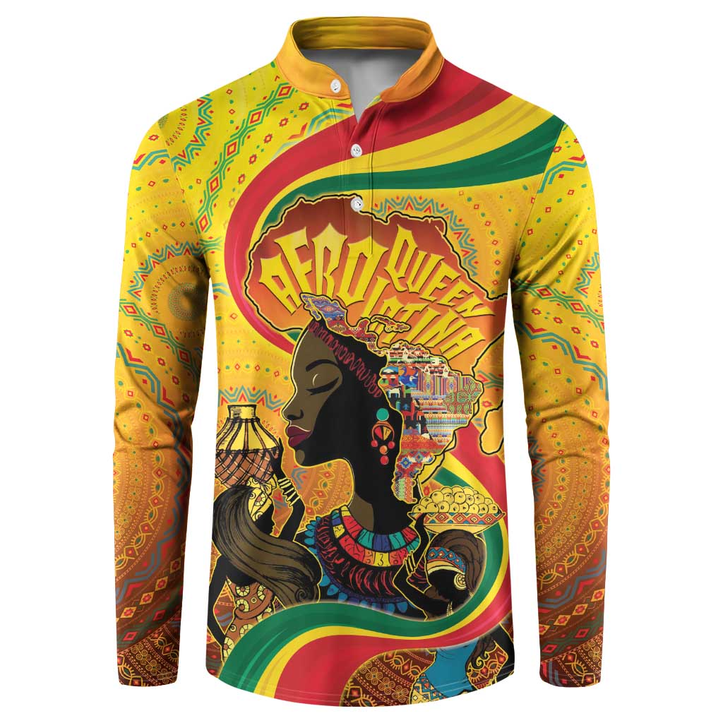 Afro Latina Queen Button Sweatshirt The Beauty Of Black Women - Wonder Print Shop