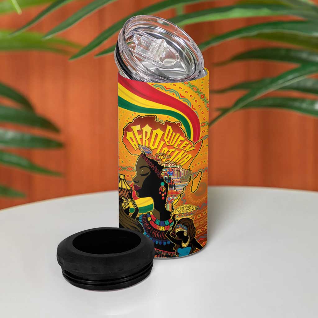 Afro Latina Queen 4 in 1 Can Cooler Tumbler The Beauty Of Black Women - Wonder Print Shop