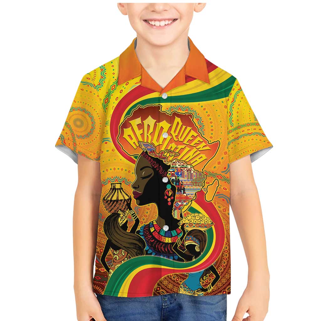 Afro Latina Queen Family Matching Mermaid Dress and Hawaiian Shirt The Beauty Of Black Women - Wonder Print Shop