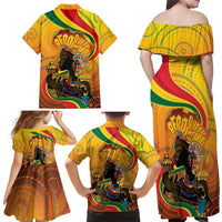 Afro Latina Queen Family Matching Off Shoulder Maxi Dress and Hawaiian Shirt The Beauty Of Black Women - Wonder Print Shop