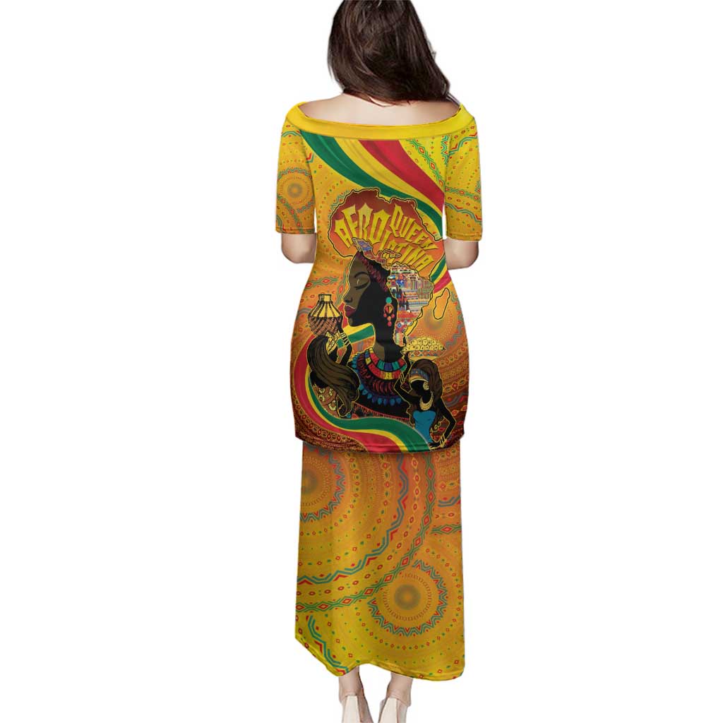 Afro Latina Queen Family Matching Puletasi and Hawaiian Shirt The Beauty Of Black Women - Wonder Print Shop