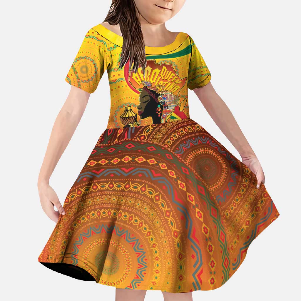 Afro Latina Queen Family Matching Short Sleeve Bodycon Dress and Hawaiian Shirt The Beauty Of Black Women - Wonder Print Shop