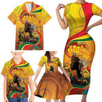Afro Latina Queen Family Matching Short Sleeve Bodycon Dress and Hawaiian Shirt The Beauty Of Black Women - Wonder Print Shop
