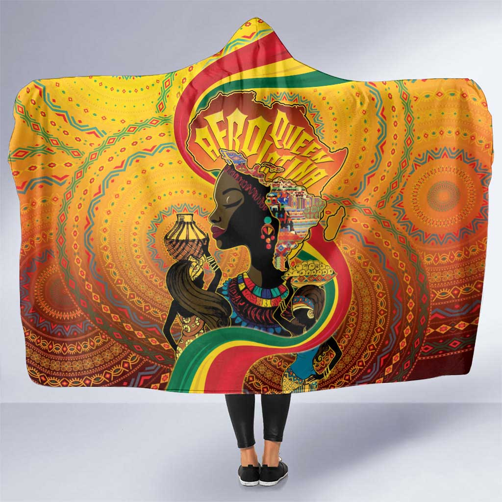 Afro Latina Queen Hooded Blanket The Beauty Of Black Women - Wonder Print Shop