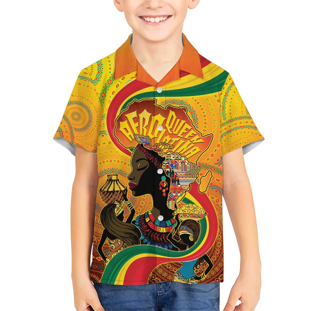Afro Latina Queen Kid Hawaiian Shirt The Beauty Of Black Women - Wonder Print Shop