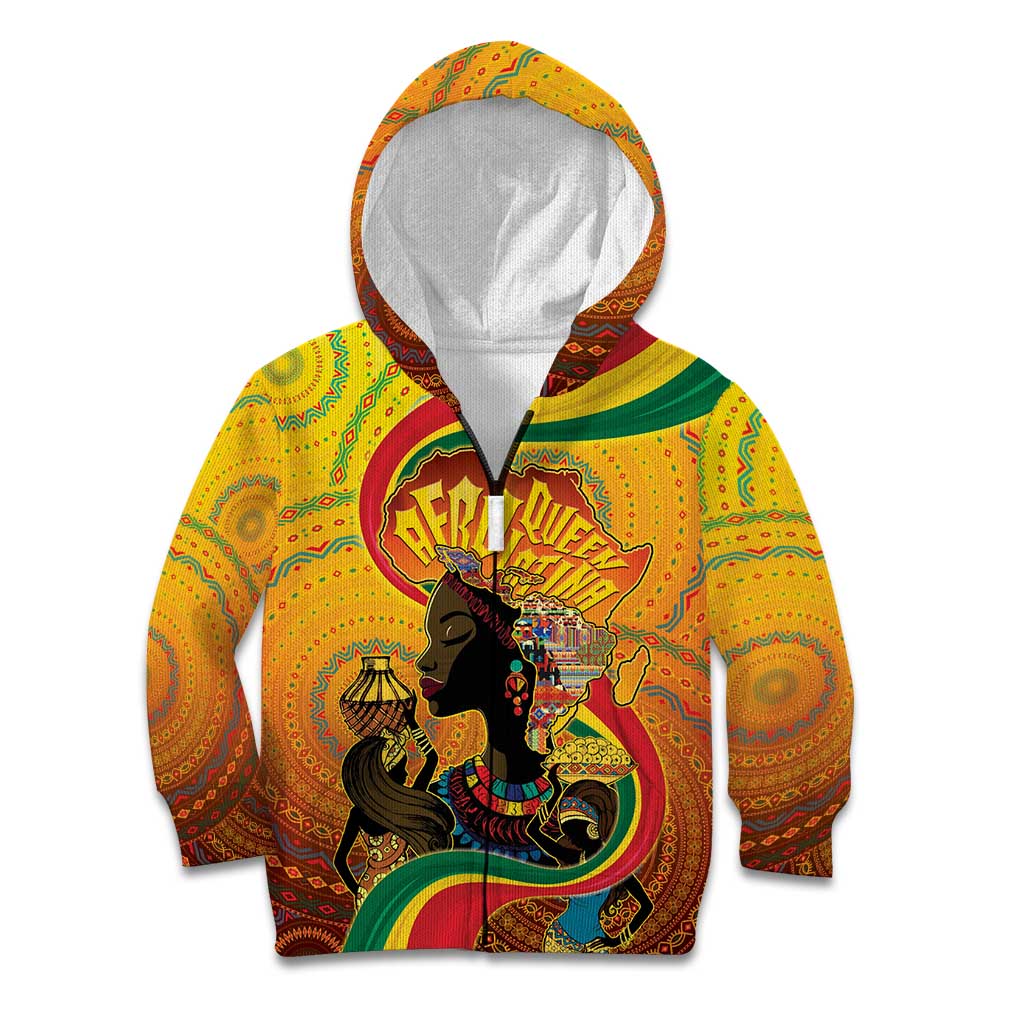 Afro Latina Queen Kid Hoodie The Beauty Of Black Women - Wonder Print Shop