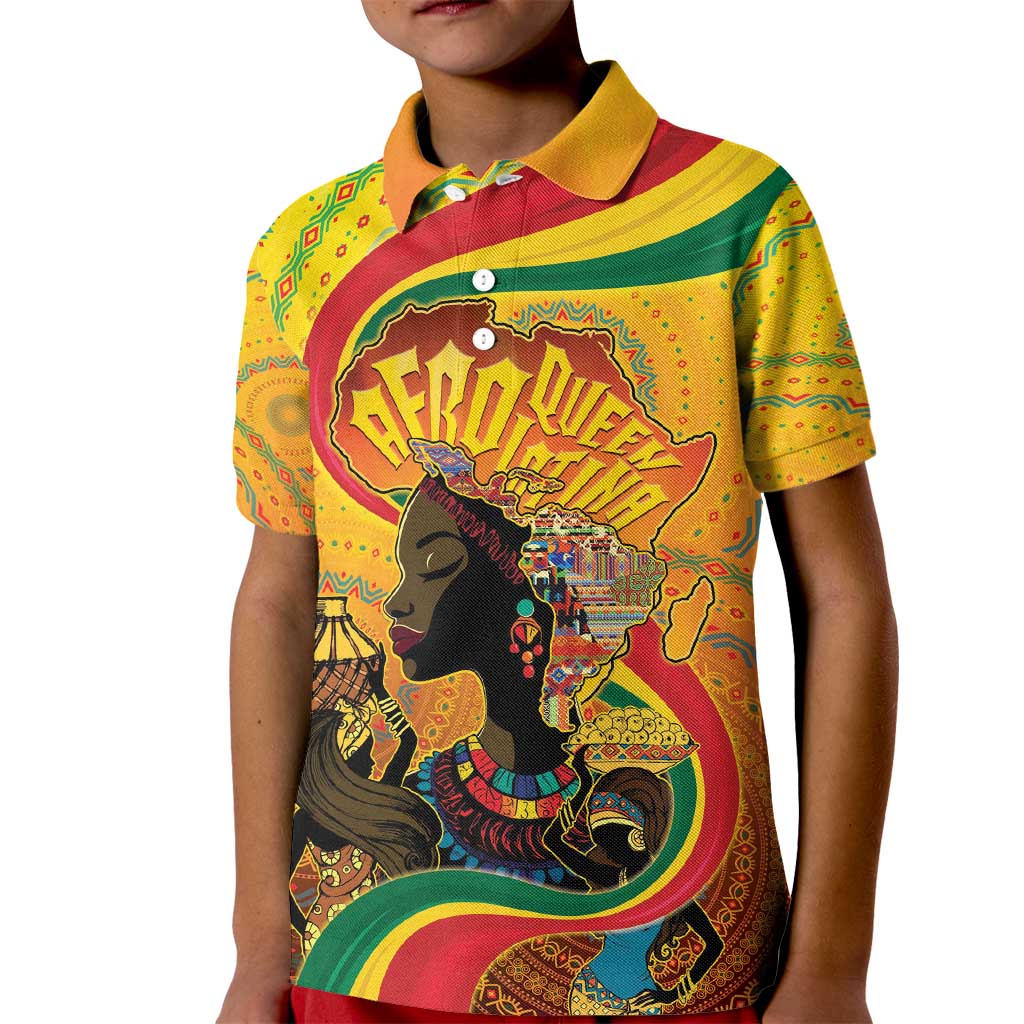 Afro Latina Queen Kid Polo Shirt The Beauty Of Black Women - Wonder Print Shop