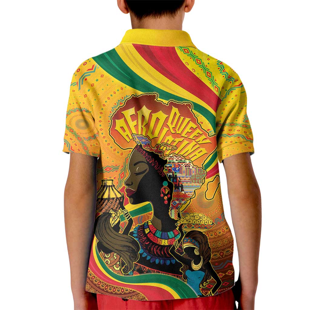 Afro Latina Queen Kid Polo Shirt The Beauty Of Black Women - Wonder Print Shop