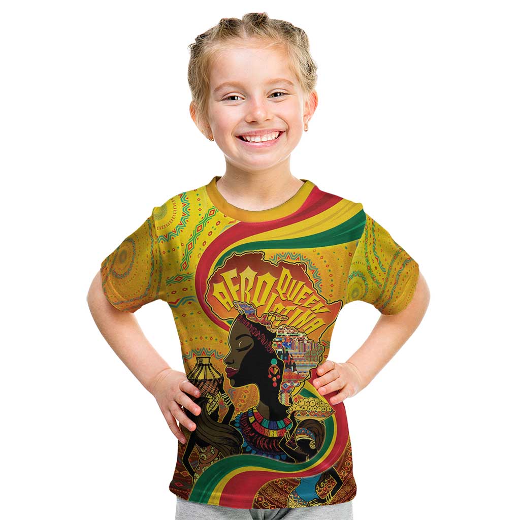 Afro Latina Queen Kid T Shirt The Beauty Of Black Women - Wonder Print Shop