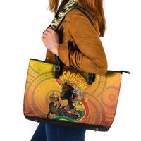 Afro Latina Queen Leather Tote Bag The Beauty Of Black Women - Wonder Print Shop