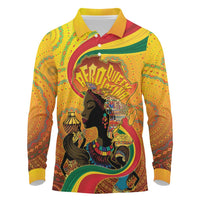 Afro Latina Queen Long Sleeve Polo Shirt The Beauty Of Black Women - Wonder Print Shop