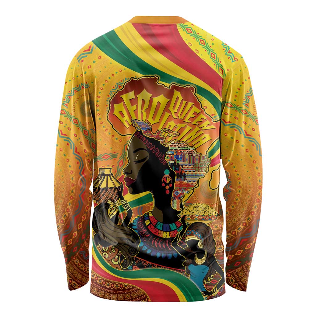 Afro Latina Queen Long Sleeve Shirt The Beauty Of Black Women - Wonder Print Shop