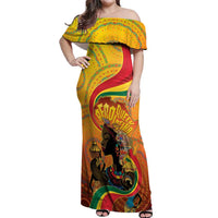 Afro Latina Queen Off Shoulder Maxi Dress The Beauty Of Black Women - Wonder Print Shop