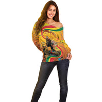 Afro Latina Queen Off Shoulder Sweater The Beauty Of Black Women - Wonder Print Shop