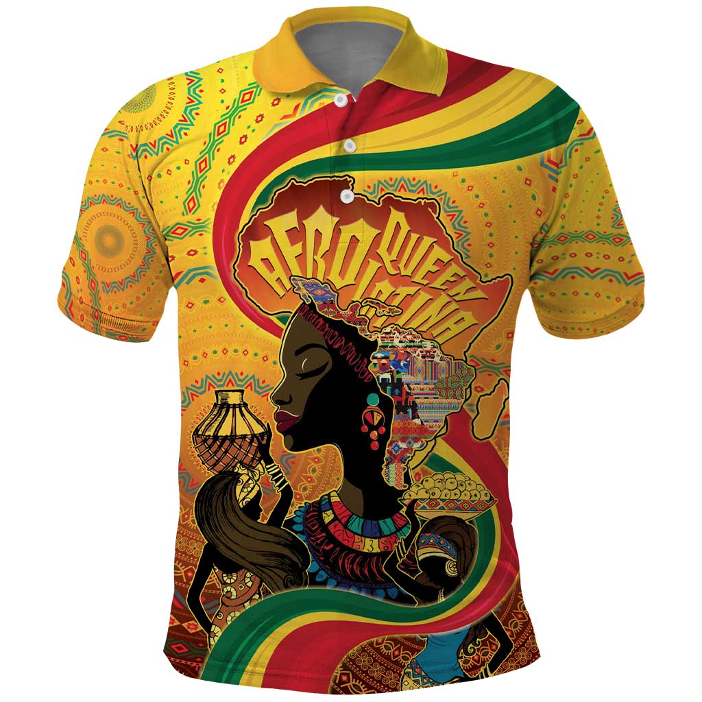 Afro Latina Queen Polo Shirt The Beauty Of Black Women - Wonder Print Shop