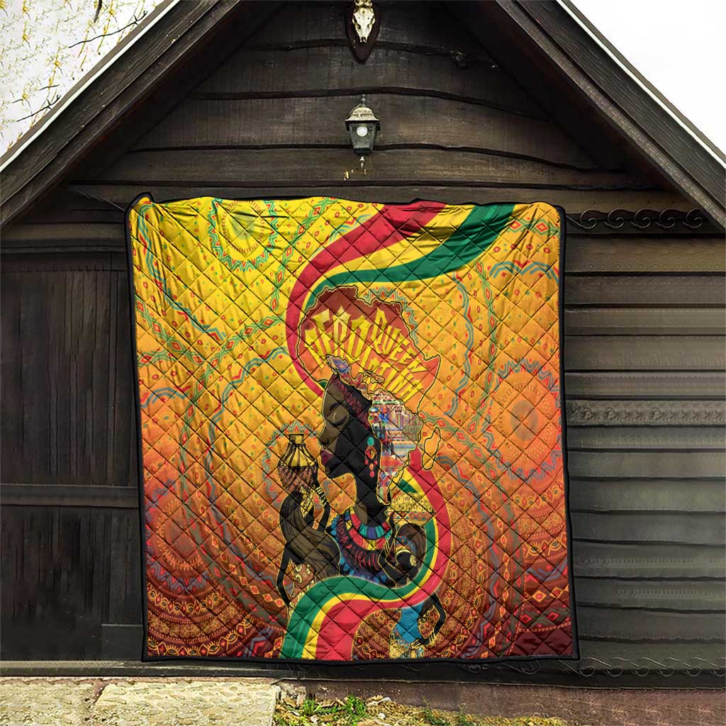 Afro Latina Queen Quilt The Beauty Of Black Women - Wonder Print Shop