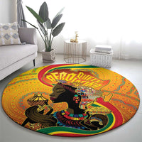Afro Latina Queen Round Carpet The Beauty Of Black Women - Wonder Print Shop