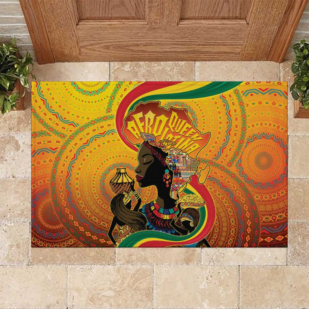 Afro Latina Queen Rubber Doormat The Beauty Of Black Women - Wonder Print Shop
